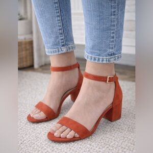 Kenneth Cole Hannon ankle wrap sandals with block heel